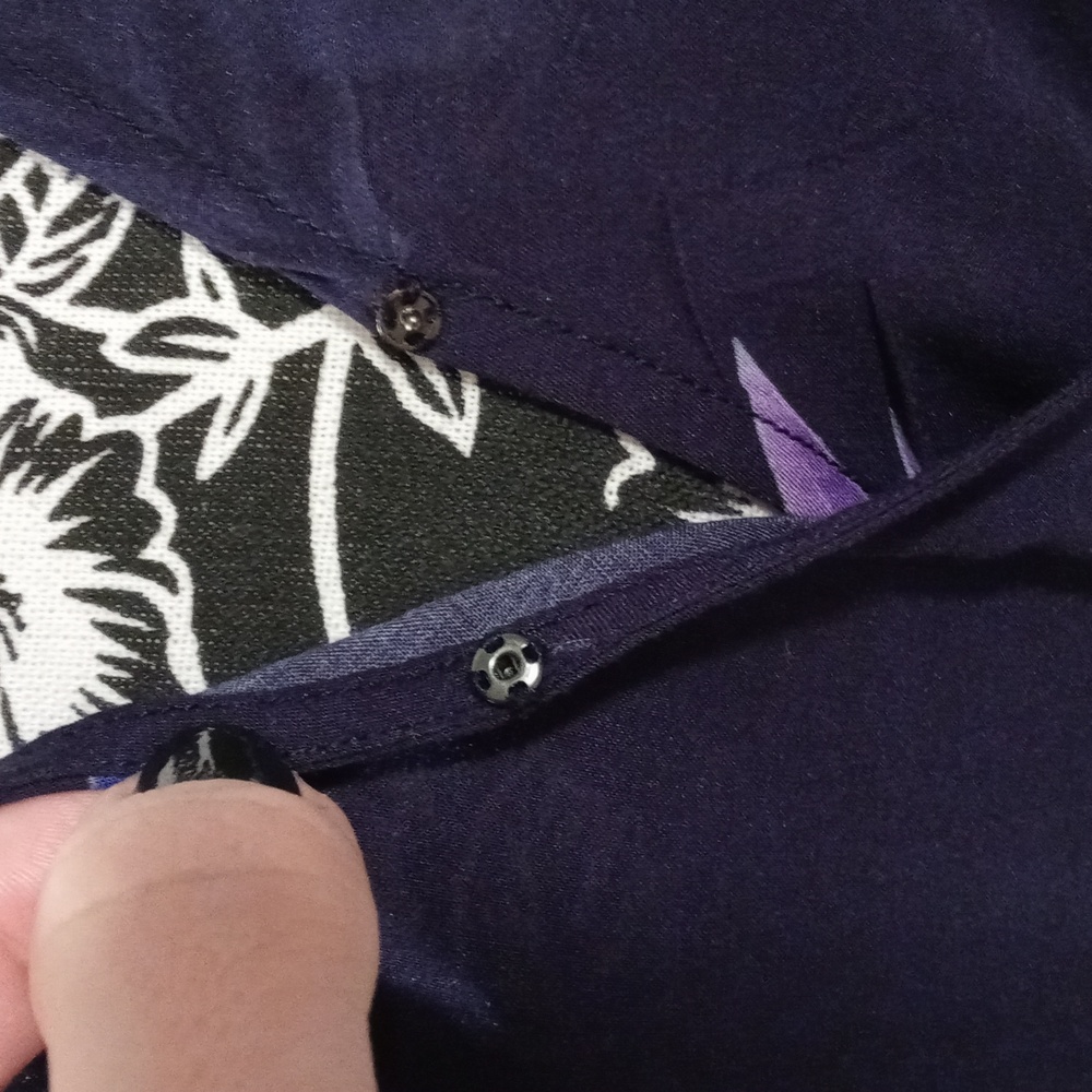 🆕️ 💜HTF Rails💜 - Riley Navy/Purple Wisteria Print Romper - Picture 7 of 14